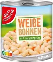 Gut&Günstig Weisse Bohnen mit Suppeng. 800g