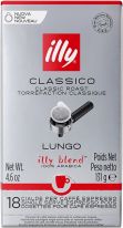 illy caffe Espresso Single Servings 18 Stück Lungo normale Röstung 131g