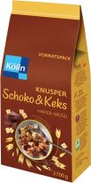 Kölln Knusper Schoko & Keks Hafer-Müsli 1700g, 4pcs