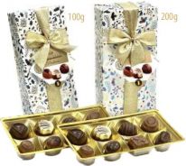DELL Gift Wrapped Ballotin Holly Leaves Blue 100g