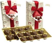 DELL Gift Wrapped Ballotin Filled Hearts Valentine White 100g