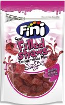 Fini Sour Filled Strawberry Straws 180g