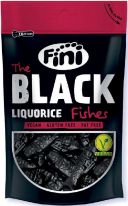 Fini Black Liquorice Fishes 180g With Resealable
