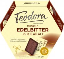 Feodora Chocolade Täfelchen 75% Edelbitter 225g