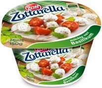 Zottarella Minis Basilikum 150 g, 8pcs