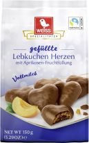 Lambertz Christmas Weiss Gefüllte Lebkuchen-Herzen Vollmilch 150g Display, 324pcs