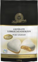 Lambertz Christmas Gefüllte Lebkuchen-Herzen Weiss 150g