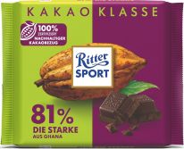 Ritter Sport Kakao-Klasse 81% Ghana - Die Starke 100g