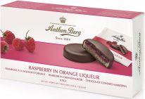 Anthon Berg Frucht in Marzipan - Raspberry in Orange Liqueur, 220g