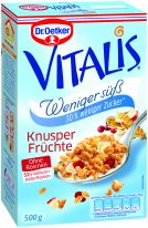 Dr.Oetker Vitalis - Müsli Weniger süß Knusper Früchte 500g