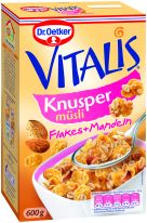 Dr.Oetker Vitalis - Knuspermüsli Flakes+Mandeln 600g