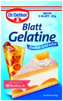 Dr.Oetker Backzutaten - Blatt Gelatine weiß 10g