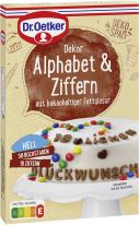 Dr.Oetker Backzutaten - ​Dekor Alphabet & Ziffern 58g