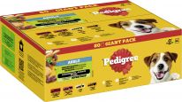 Pedigree Multipack Portionsbeutel Gemischte Selektion mit Gemüse 4 Varietäten in Sauce 80x100g