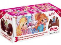 Zaini - Chocolate Eggs With Surprise - Tripack - Winx 60g