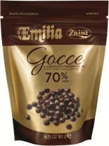 Zaini - Emilia 70% Dark Chocolate Drops Resealable Bag 180g