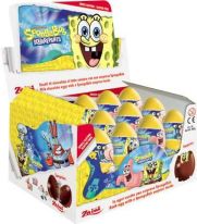 Zaini - Chocolate Eggs With Surprise - 24 Units Display - Sponge Bob 20g