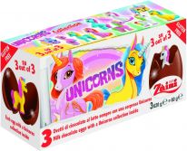Zaini - Chocolate Eggs With Surprise - Tripack - Unicorns 60g