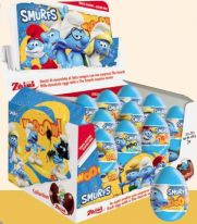 Zaini - Chocolate Eggs With Surprise - 24 Units Display - Smurfs 20g