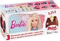 Zaini - Chocolate Eggs With Surprise - Tripack - Barbie 60g