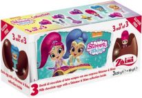Zaini - Chocolate Eggs With Surprise - Tripack - Shimmer&Shine 60g