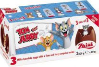 Zaini - Chocolate Eggs With Surprise - Tripack - Tom & Jerry 60g