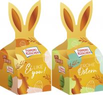 Ferrero Easter - Cremige Schokoeier präsentiert von Ferrero Küsschen Hasenohren Geschenk 180g