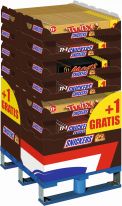 MDE Limited Edition Snickers/Twix/Mars 11+1 Pack, Display, 198pcs Promotion Snicker Bonuspack 11+1