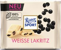 Ritter Sport Limited Lakritz Weiss Tafel 100g