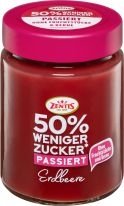 Zentis 50% weniger Zucker, passiert, Fruchtaufstrich, Erdbeere 195g