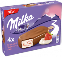 Milka Yoghurt Strawberry Eis 4x100ml