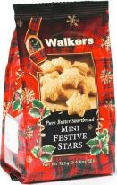 Walkers Mini Festive Shortbread Stars 125g