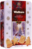 Walkers Chrismas Festive Shapes Shortbread Tin 250g