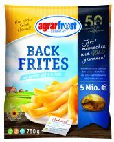 Agrarfrost Back frites, Pommes frites Normalschnitt 750 g