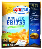 Agrarfrost Knusper frites, Pommes frites Wellenschnitt 750g