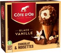 Cote d'Or Ball Top Cones Vanille 4x100ml