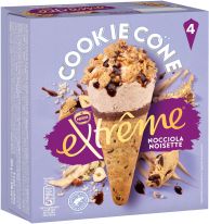 Nestle Extrême Cookie Cone Noisette 4x110ml
