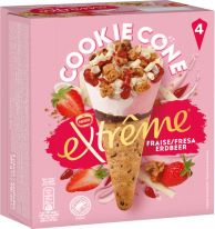 Nestle Extreme Cookie Cone Fraise Multipack 4x110ml