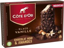 Cote D'Or Stick Vanille Chocolat Noir & Amandes 4x90ml