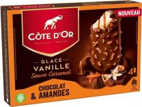 Cote D'Or Stick Caramel Fondant & Amandes 4x90ml