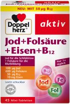 Doppelherz Jod + Folsaeure + Eisen + B 12 45 Tabletten