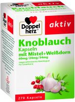 Doppelherz Knoblauch-Kapseln mit Mistel+Weißdorn 60mg/24mg/54mg 270 Kapseln