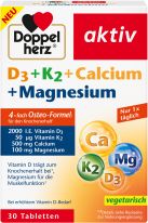 Doppelherz D3 +K2 +Calcium + Magnesium 30 Tabletten