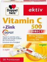 Doppelherz Vitamin C 500 + Zink + D3 Depot direct 20 Portionen
