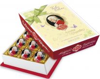 Reber Easter - Mozart-Barock 12er-Packung mit Osteraufleger 240g