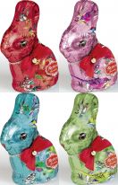 Reber Easter - Osterhase in vier Farben Alpenmilch 110g