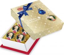 Reber Christmas - Constanze Mozart-Kugel 6er-Packung Weihnachtsfolie 120g