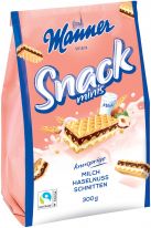 Manner Snack Minis Milch Haselnuss Waffeln 300g, 10pcs