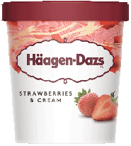 Haagen IceCream - Strawberries & Cream 460ml