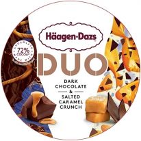 Haagen IceCream - Duo Dark Chocolate & Salted Caramel Crunch 420ml